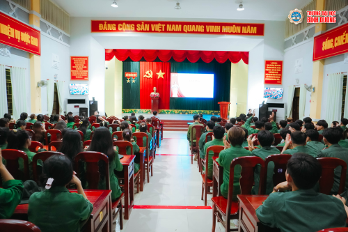 Khai mạc khóa huấn luyện trong môi trường quân đội cho sinh viên K26 Đại học Bình Dương - Phân hiệu Cà mau
